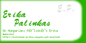 erika palinkas business card